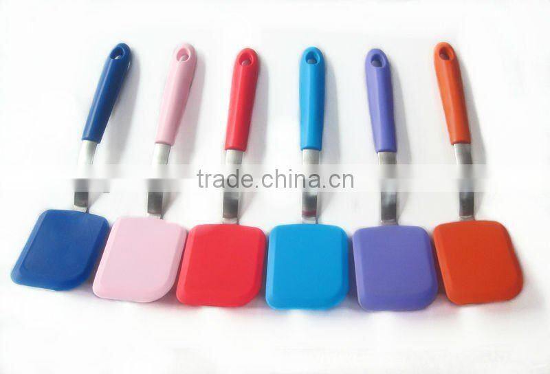 Useful Names of Silicone Kitchen Utensils Turner with Stainless Steel Connection