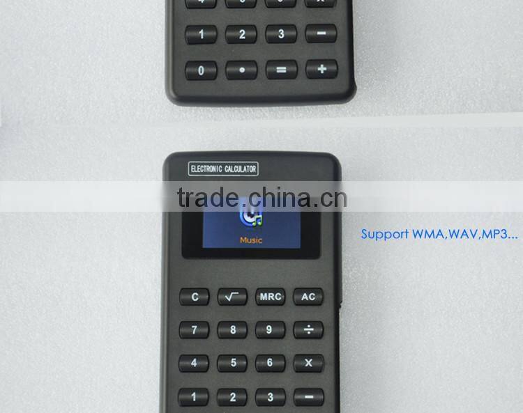 Magic Calculator with MP4 function has eBook, Photo, Music, Video, Recorder, FM Radio, Emergency Button to back to Calculator