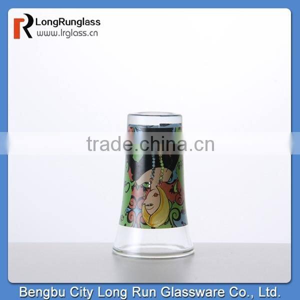 LongRun alibaba glassware whisky glass cup with sexy lady print