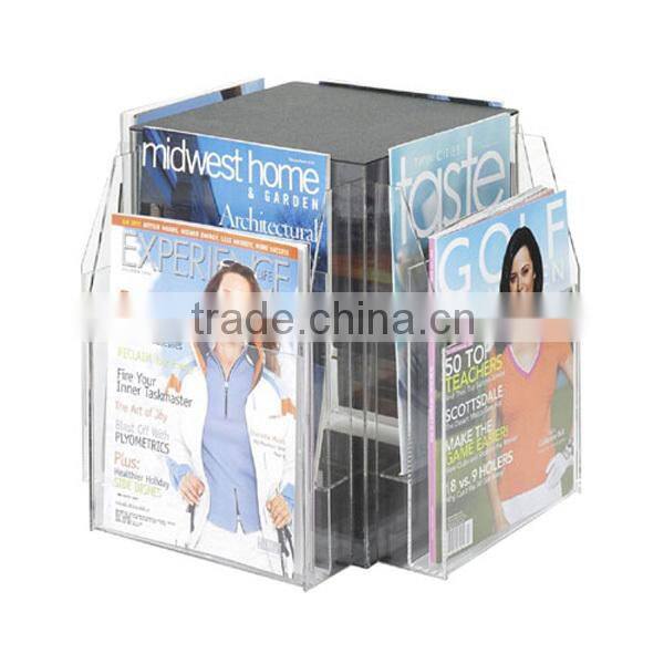 Clear A4 size desktop acrylic brochure holder double