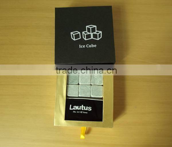Six pieces package ice cubes in the black color box