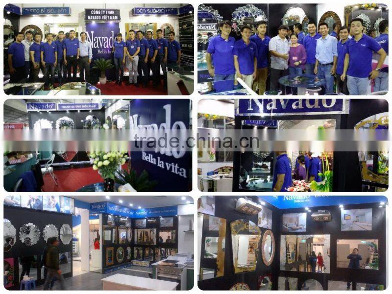 High quality best selling round mirror with 100% natural wood frame