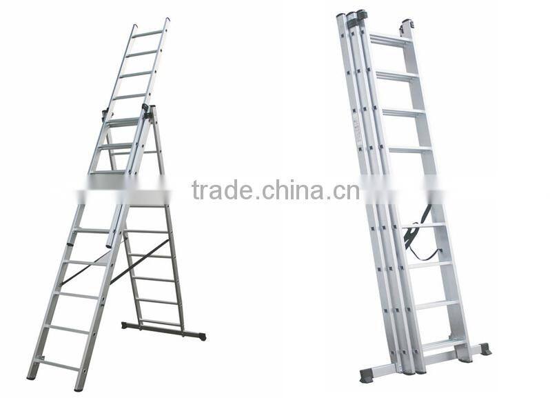 8 step extension aluminum ladder with EN131 certificate