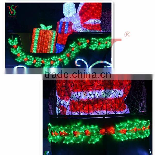 Christmas lights 3D acrylic deer motif light decoration deer carriage light Factory price