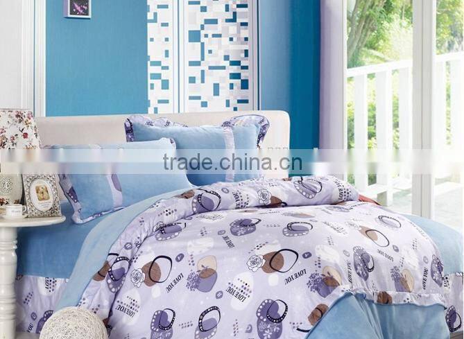 3pcs bedding set coral fleece bedding set