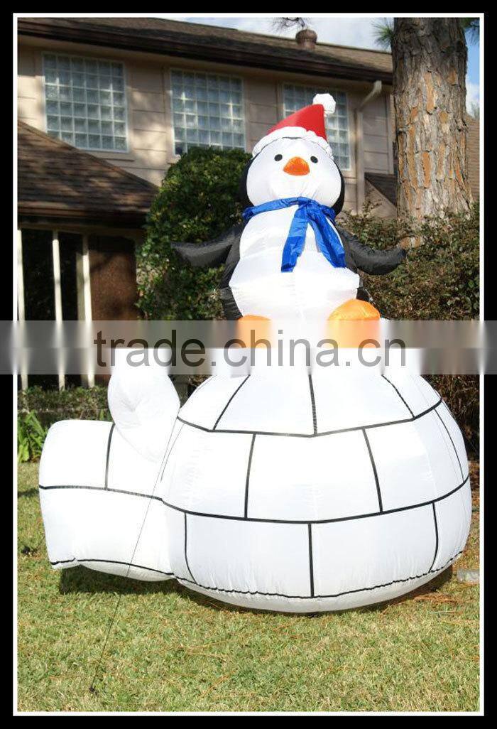 Penguin inflatable christmas light show/christmas decoration with light