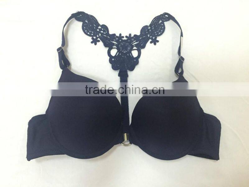 Secret Very Sexy Push Up Bra Lace T-Back 36CBlack Front Hook Ladies Bra