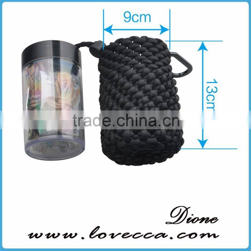 Survival paracord fish kit bag 10 in 1 Multifuction Outdoor fishing kit survival tool