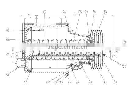 12" Brake Cylinder for railway wagons with IRIS certificate