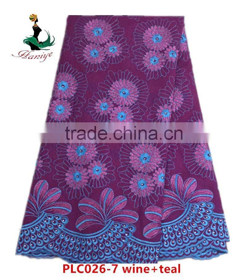 Haniye 2016/top quality hot selling cheap price for man dress swiss voile lace polish cotton laces /PLC026