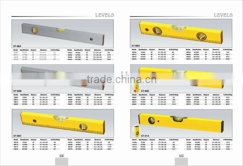 High intensity Spirit Level Construction Hand Tool/ Measuring Tool