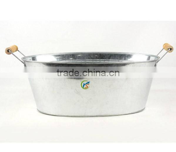 Simple Style Galvanized Metal Oval Large Party Tub