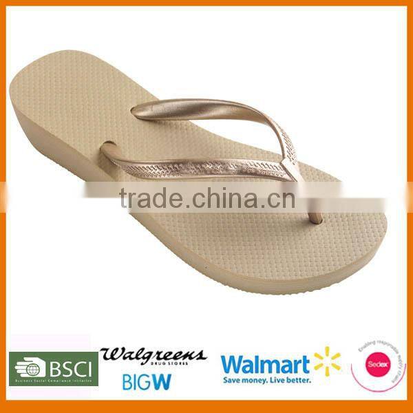 New design 2015 summer women solid EVA wedges slipper