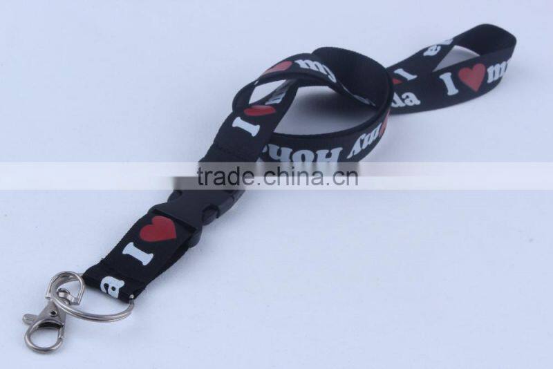 New style single cheap custom Logo nylon Printed Lanyard