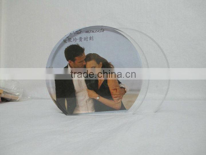 semi-circle acrylic magnetic photo frame