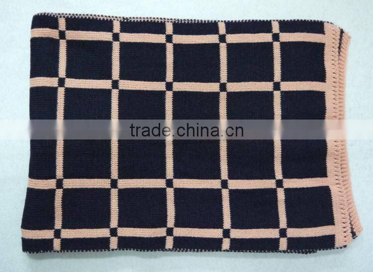 Acrylic winter scarf men and women knit scarf