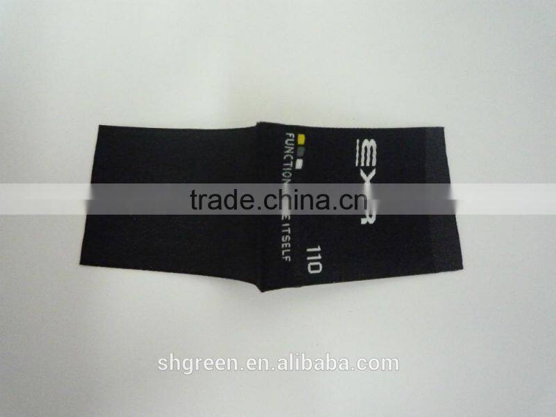 promotional loop fold woven label for staff coat