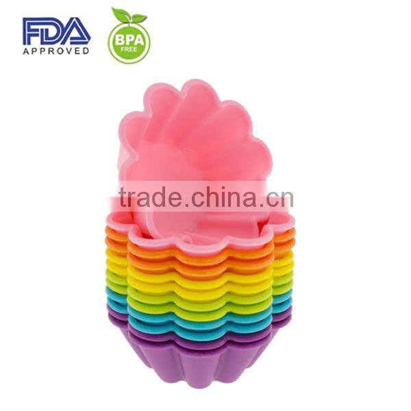 Flower Cupcake Silicone Baking Cups Baking Mould Silicone Reusable Baking Cup