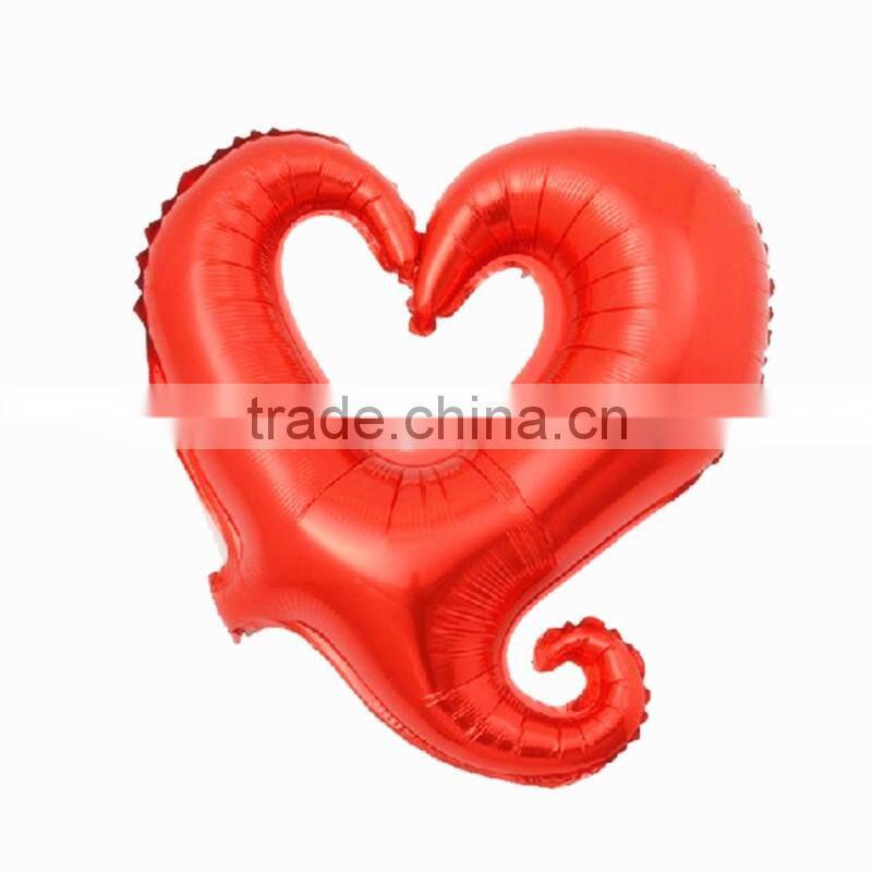 High quality foil red/pink heart lovers balloon, Christmas day foil heart balloon for party