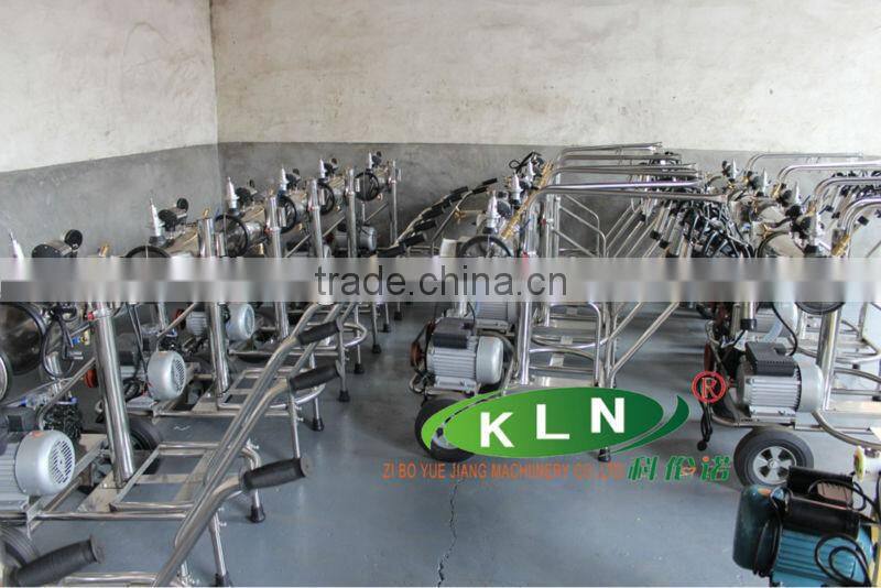 portable milking machine with one bucket