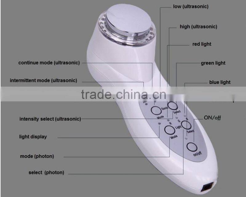skin expert Galvanic ionic ultrasound photon facial massager