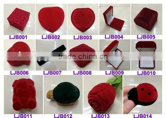 heart shape red wedding jewelry ring box wholesale
