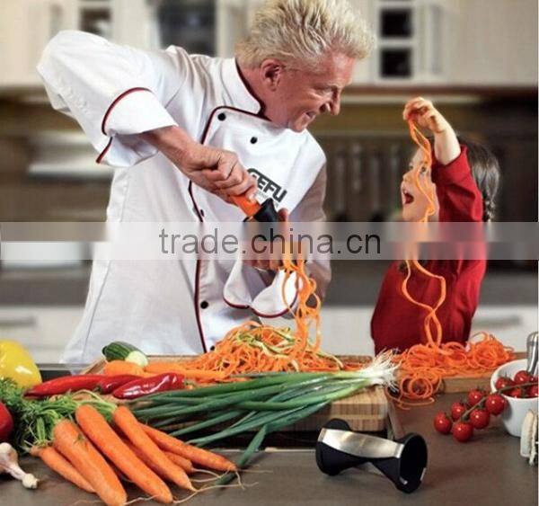 high quality commercial tri-blade plastic spiral vegetable slicer