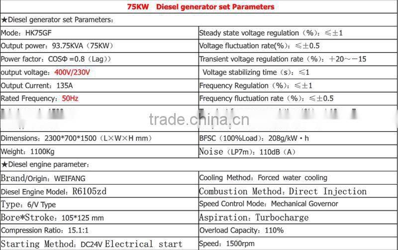 Factory Direct sales generator diesel set made in China