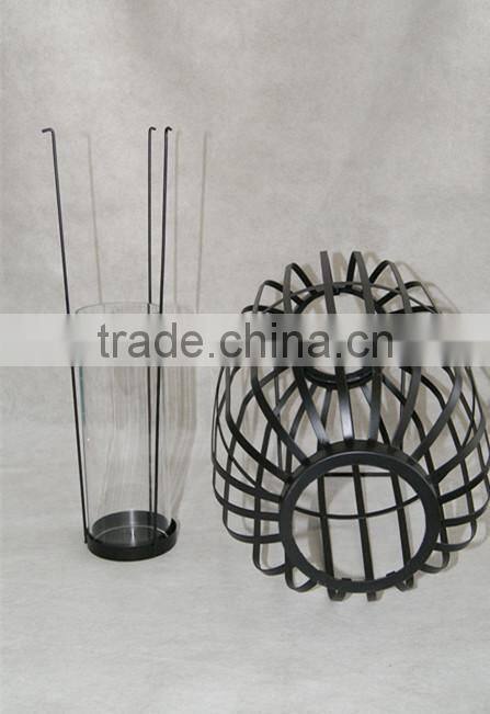 large red metal hanging lantern