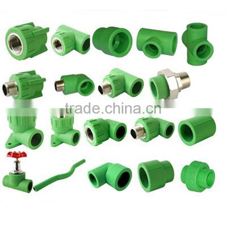 Prenty stocks of all kinds of PPR fittings, PPR brass male Tee