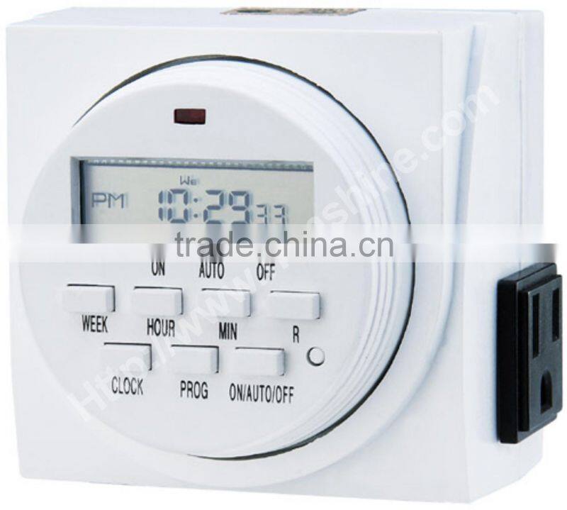 weekly digital timer program for dual outlet switch
