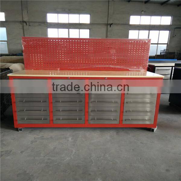 High quality Garage 20 Drawers Metal Tool Box/Tool Cabinet With Wood Top