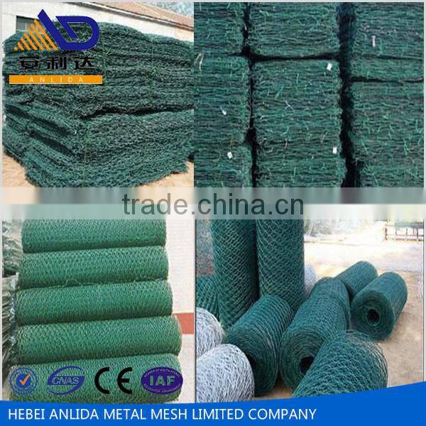 PVC heavy galvanized gabion boxes / PVC coated gabion box 1*1*0.5m