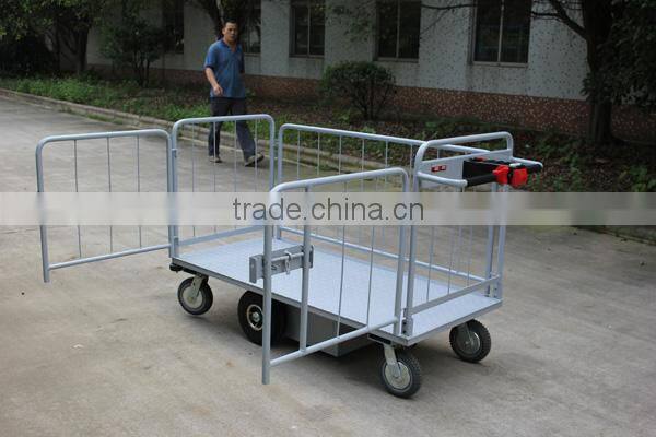 700kgs Electric Platform Cart with Rail for warehouse VH-ECF-70-(15.25 X 7.1)
