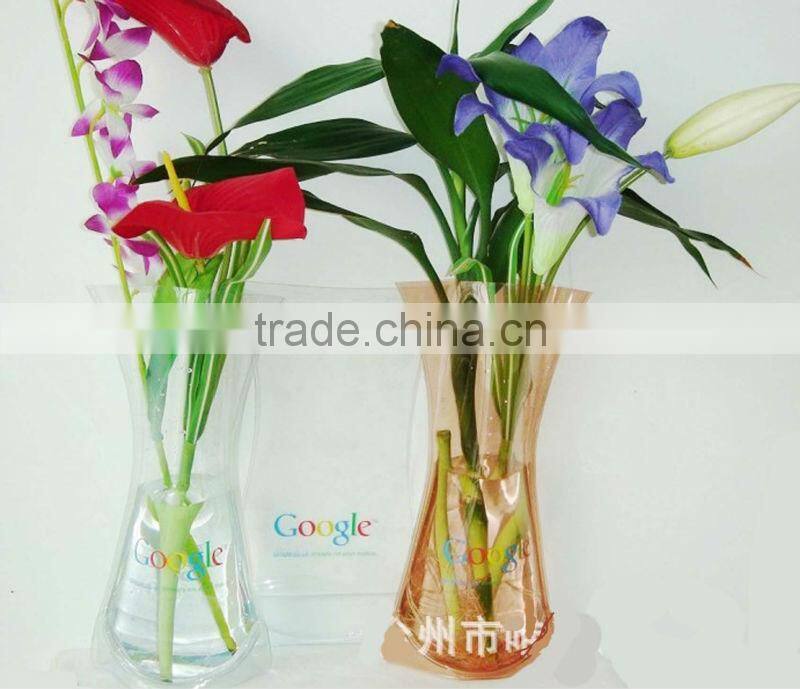 clearly PVC flower vase /Foldable flower vase / flower vase