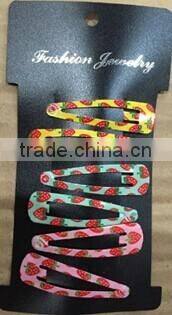 LOVELY Strawberry printing MENTAL HAIRPIN
