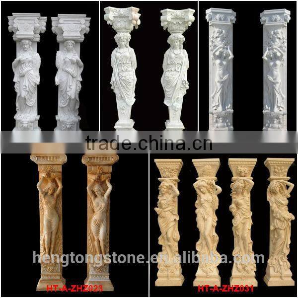 Hand Carved Decorative Marble Column