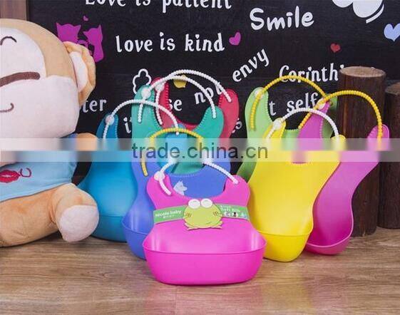 Silicone Waterproof Baby Feeding Solid Bibs , Burp Leakproof Silicone Baby Feeding Bibs ,SiliconeSaliva Towel Little Baby Bibs