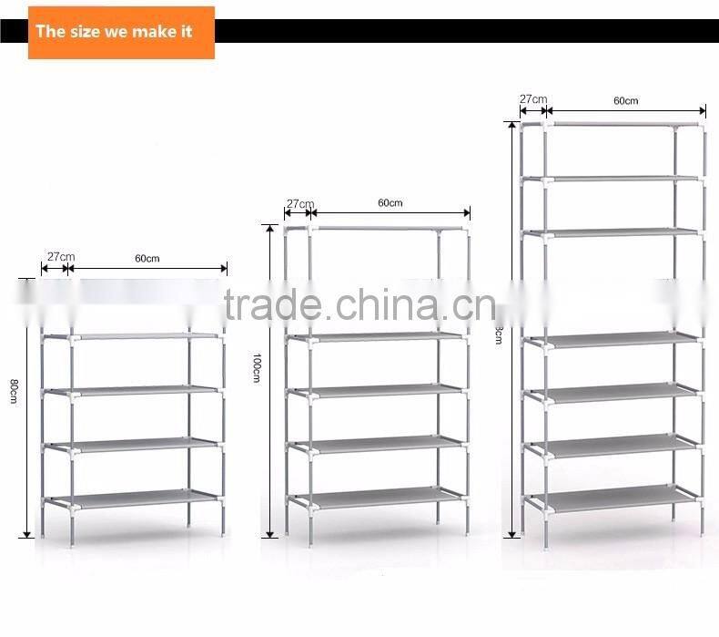 5 Tiers Shoe Rack 20 Pairs Non-woven Fabric Shoe Tower Organizer Cabinet