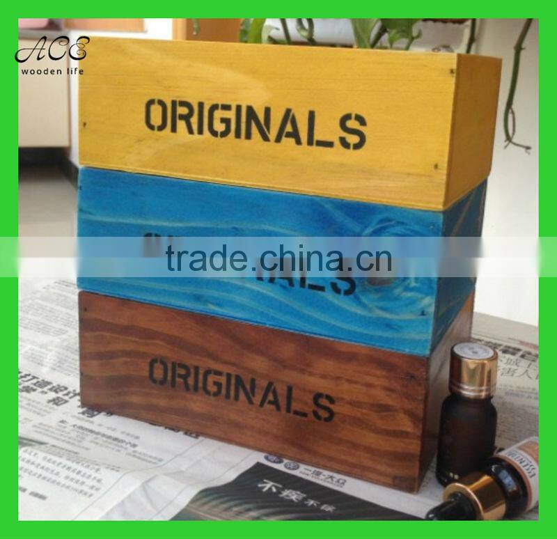 Vintage wooden box Small wood storage box