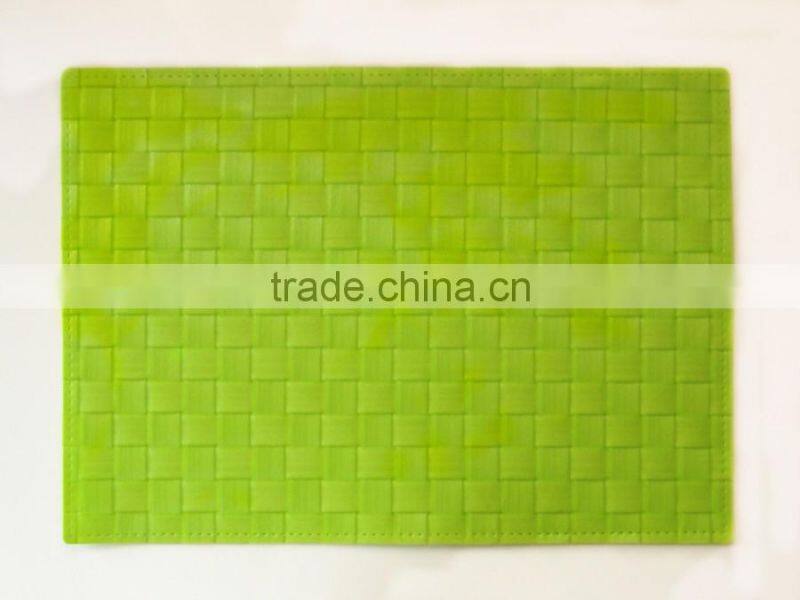 Kitchen Placemat Multi Colored PP Placemats, Solid Red