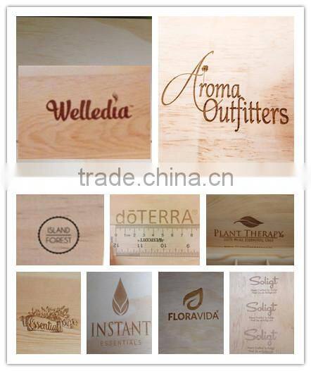 Personal Care Industrial Use upgraded hinges and latches large wooden essential oil bottle storage boxes with compartments