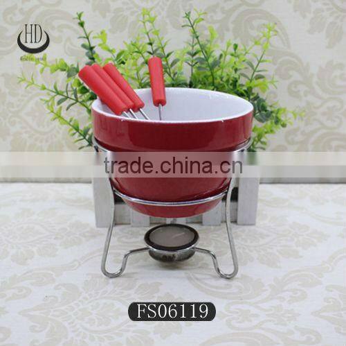 Factory direct sale chocolate fondue burner,mini fondue set