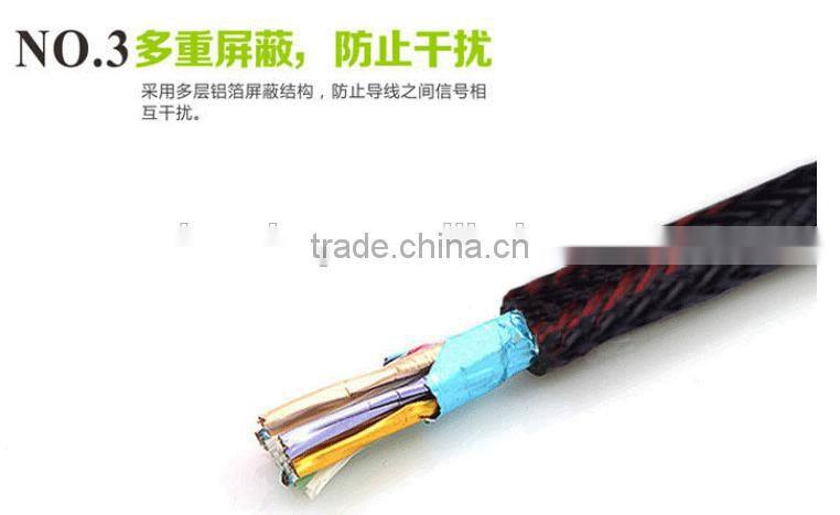 Hot selling HD Line 1.4 Edition 3D PC TV Set Top Box Projector Data Line 1.5M With Drop Shipping