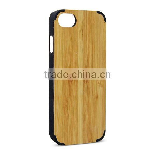 Universal PC bottom wooden phone case natural wooden shell new arrival back cover for iPhone 6 7