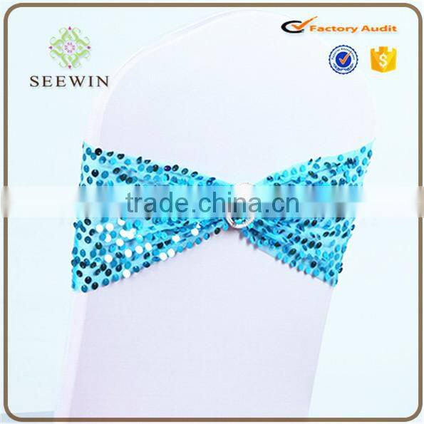 elegant shinny sequin chair sash for chair use