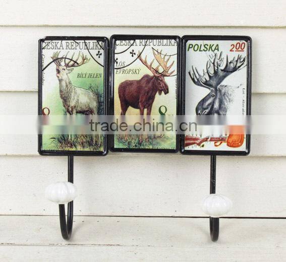 Hot Sale paper decal Metal hanging Polska style hooks for home decor