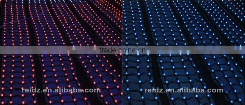 P100mm led mesh curtain see through led display flexible