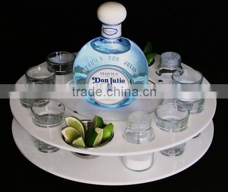Cheap price popular acrylic bar service bottle tray