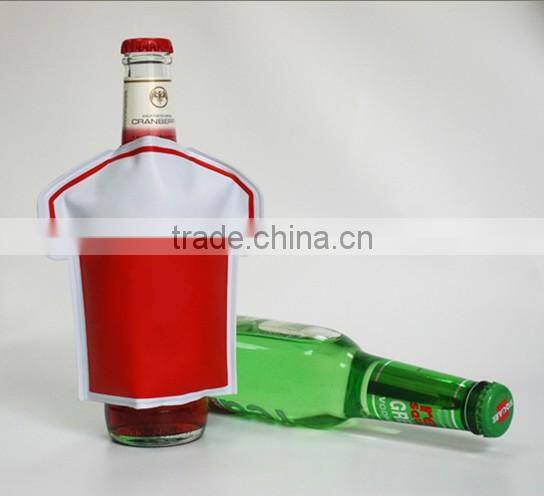 PVC gel sports jacket can cooler football T-shirt design wine bottle cooler